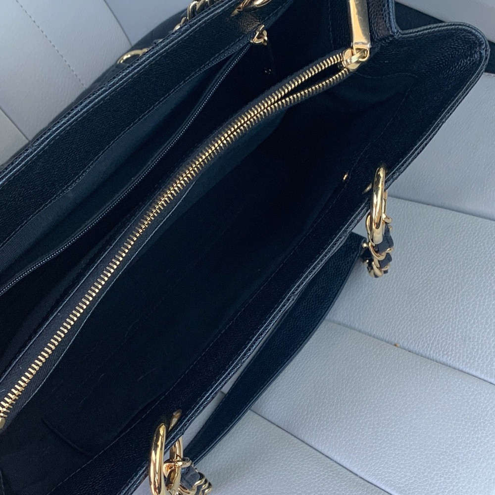 Chanel Black Quilted Tote with Gold Accents - Picture 8 of 16